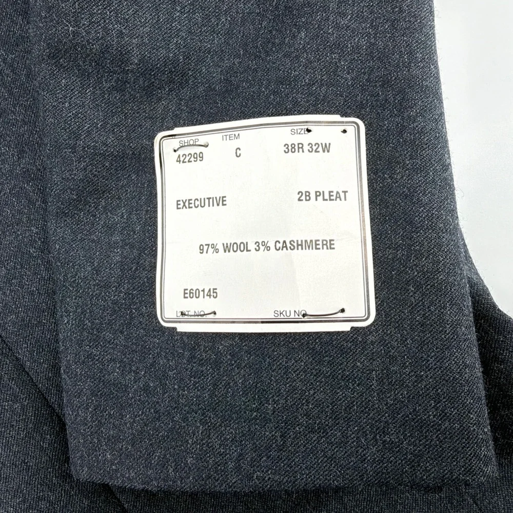 Jos A Bank Executive Collection Wool Cashmere Blazer 38R Charcoal Gry Sport Coat
